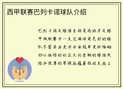 西甲联赛巴列卡诺球队介绍